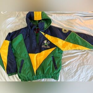 Vintage Notre Dame Fighting Irish Pro Player Jacket Size Medium